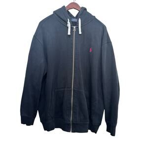 Polo Ralph Lauren Men's Blue Fleece Heavy-Weight Full-Zip Hoodie Size 3XLT